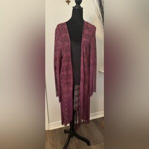 ITRO women size large Lace Duster